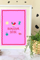 Hello Melody-Bonjour Bebe Baskı-Tablo-2-fleurdirect.live