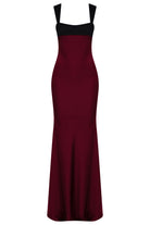 Herfetch-Maroon Dress-Elbise-1-fleurdirect.live