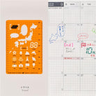 Hobonichi-Hobonichi Accessory Stencil Travel şablon-Test-2-fleurdirect.live