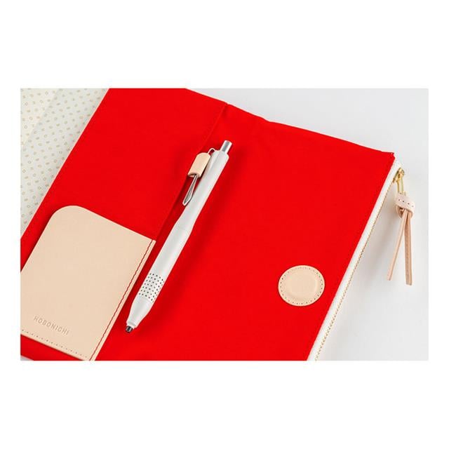 Hobonichi-Techo Weeks Cover Tragen Red Defter Kılıfı-Aksesuar-4-fleurdirect.live