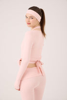 Bağlamalı Crop Kesim Ellen Bolero Pembe