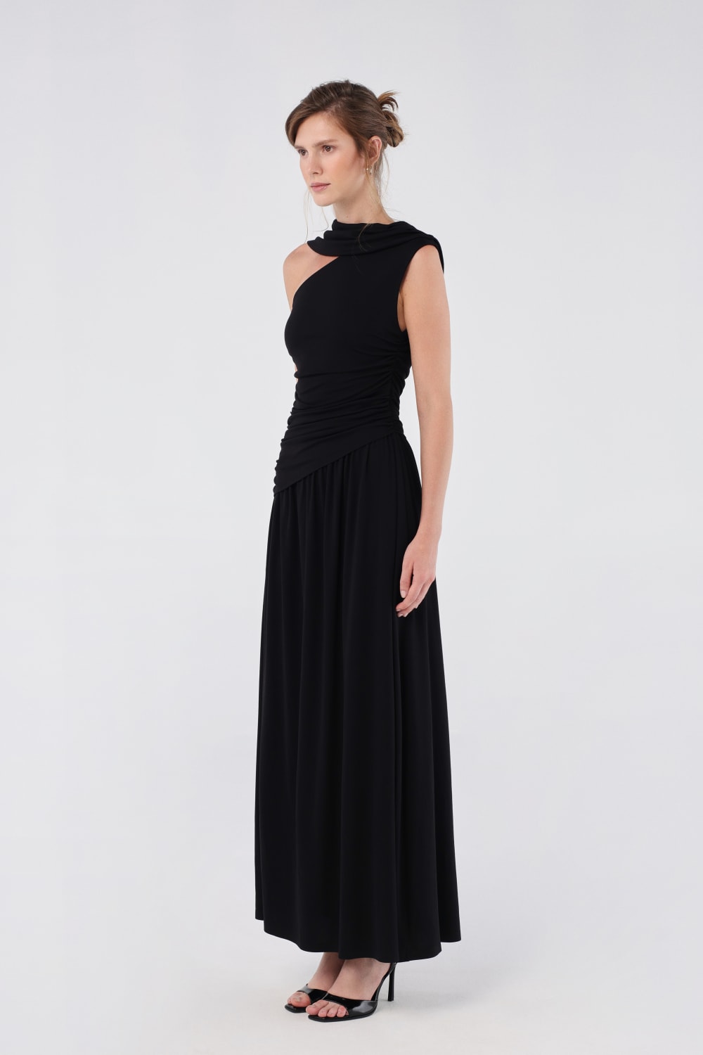 House of IKA-Drapeli Maxi Elbise-Elbise-2-fleurdirect.live