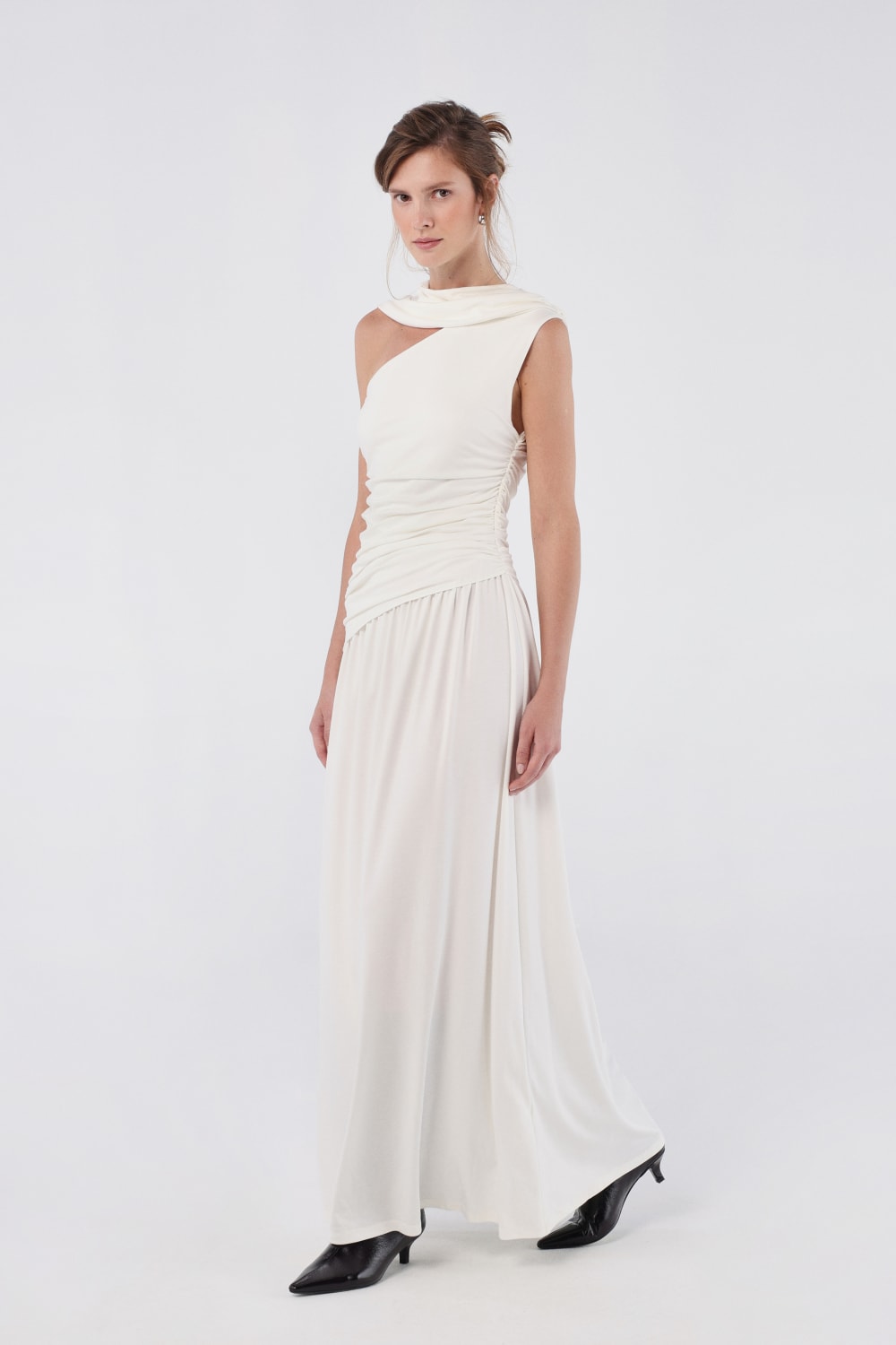 House of IKA-Drapeli Maxi Elbise-Elbise-2-fleurdirect.live