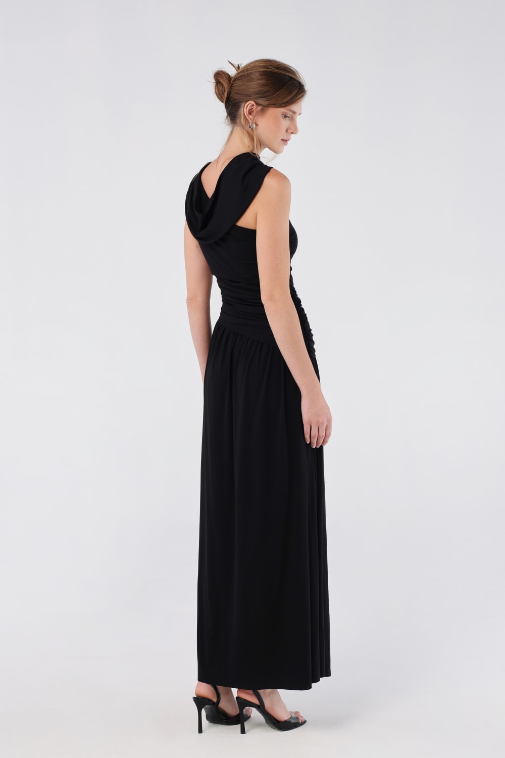House of IKA-Drapeli Maxi Elbise-Elbise-3-fleurdirect.live
