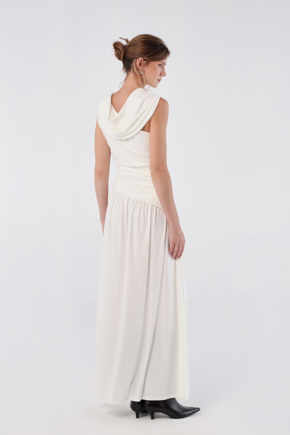 House of IKA-Drapeli Maxi Elbise-Elbise-3-fleurdirect.live