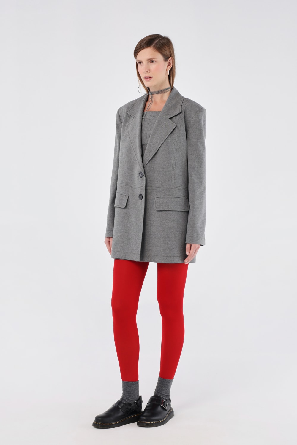House of IKA-Geniş Kesim Viskon Blazer-Ceket-2-fleurdirect.live