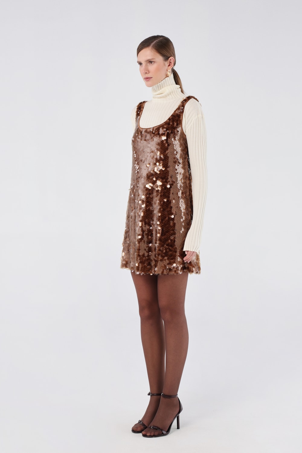 House of IKA-Payetli Mini Elbise-Elbise-2-fleurdirect.live