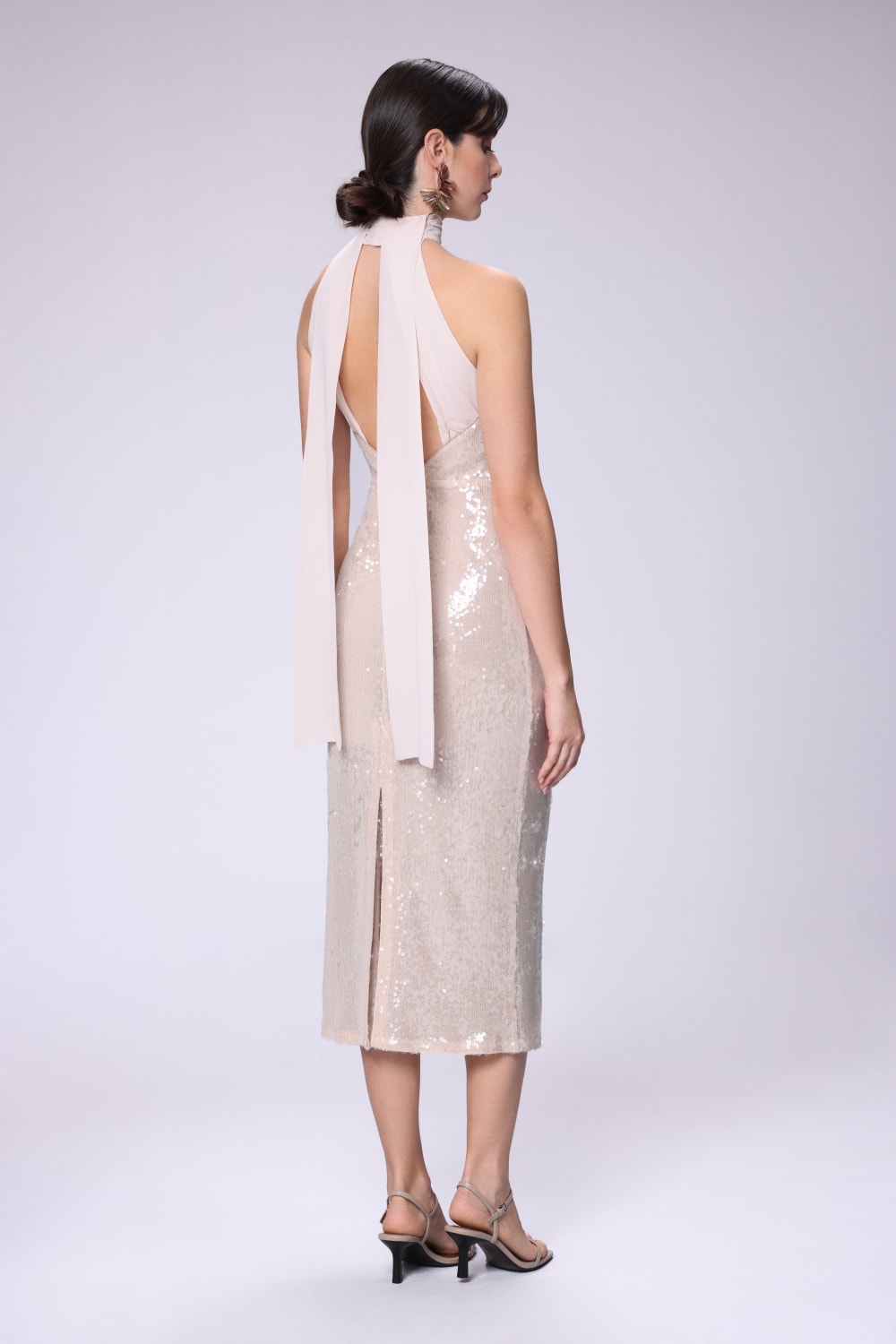 House of IKA-Payetli Straplez Elbise-Elbise-3-fleurdirect.live
