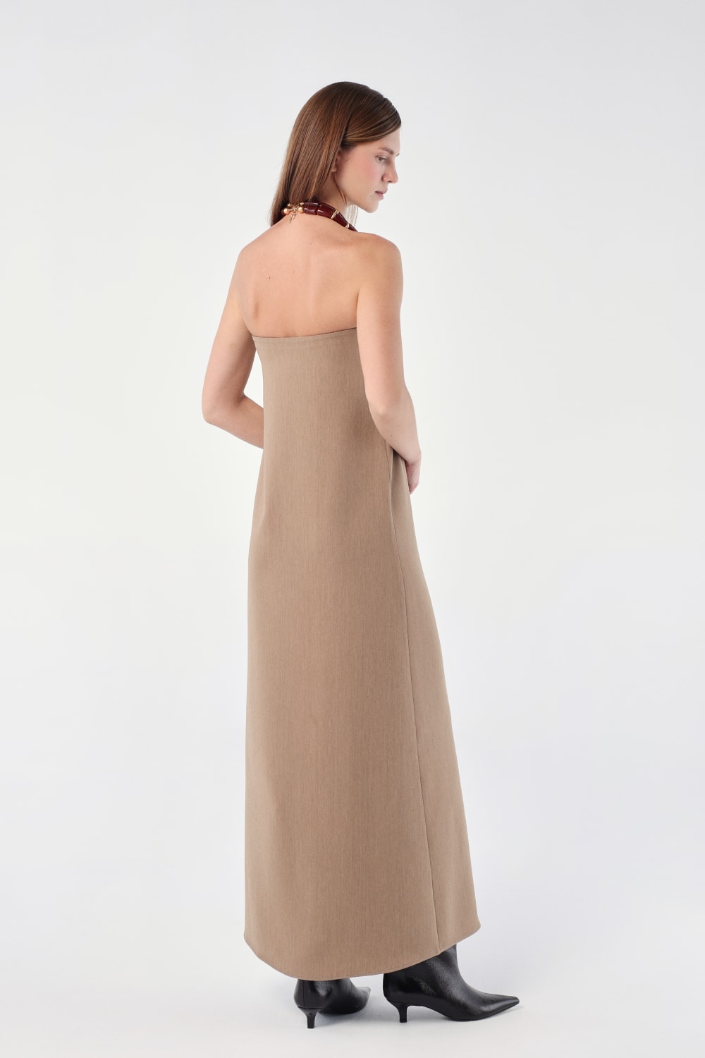 House of IKA-Straplez Maxi Elbise-Elbise-3-fleurdirect.live