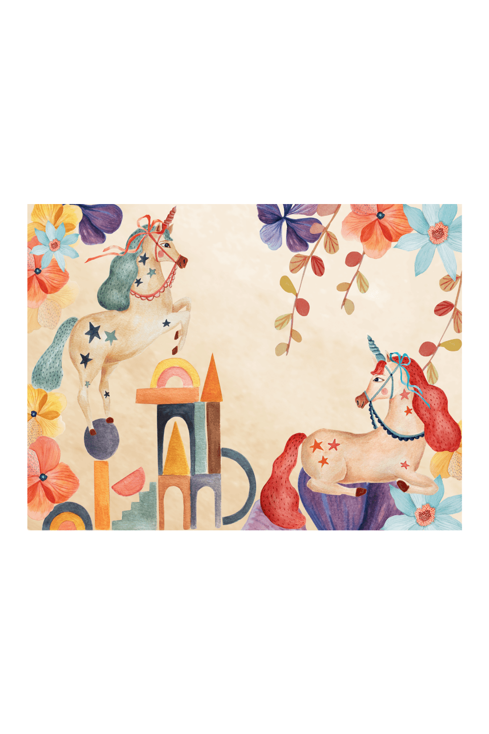 Hueppi-The Bloom Makinede Yıkanabilir Non-Toksik Unicorn Çocuk Odası Halısı-Halı-1-fleurdirect.live