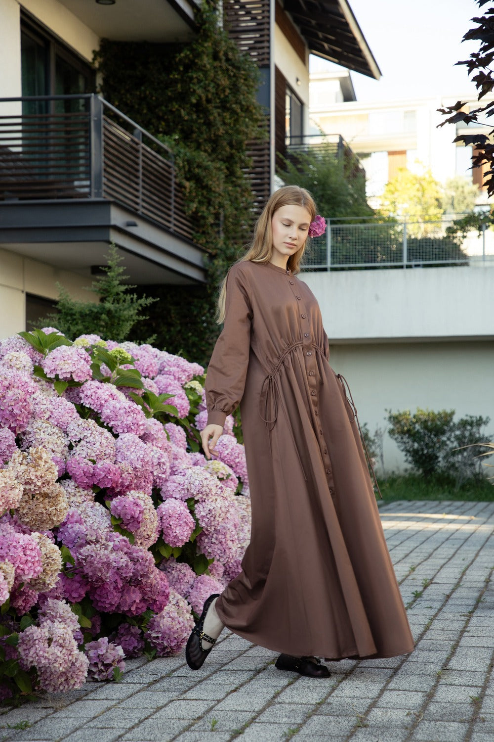 Irisa Brown Maxi Dress