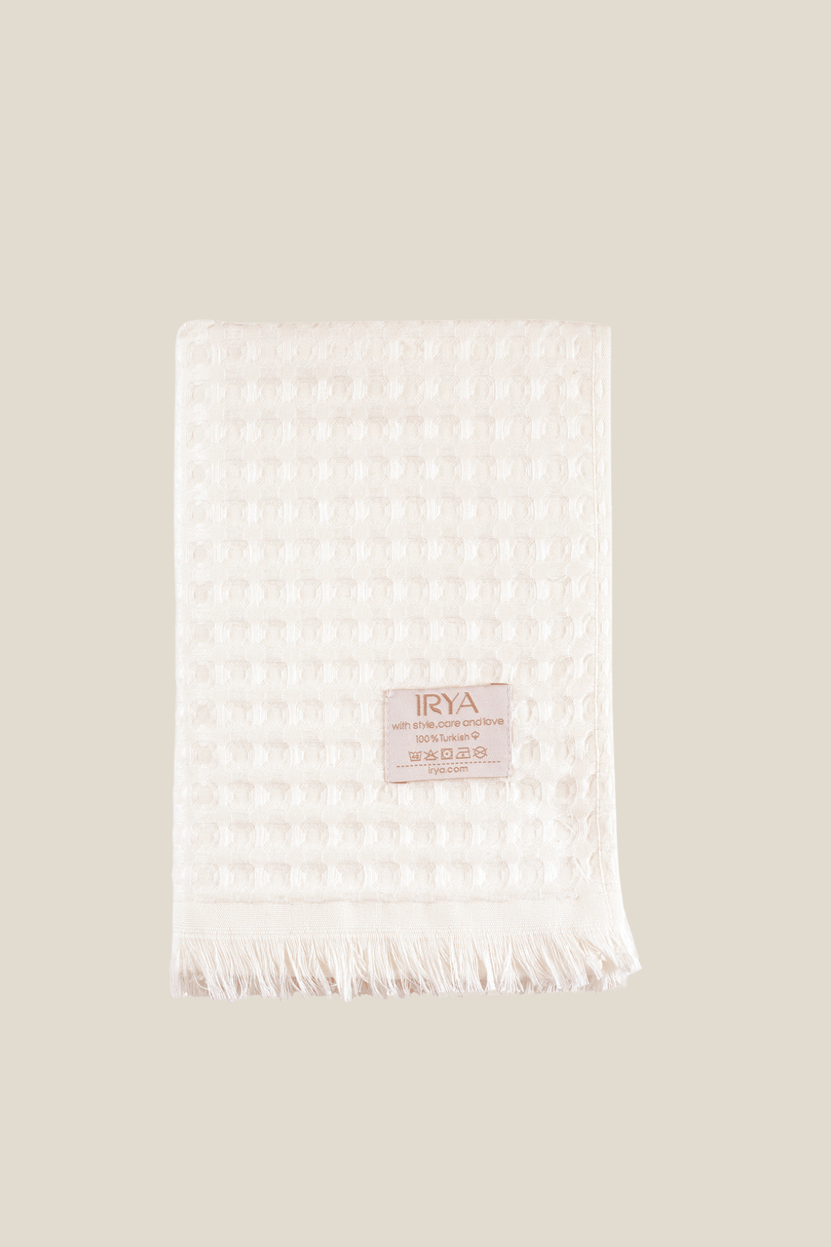 İRYA-Aura Waffle Havlu Ekru 50X100-Havlu & Havlu Setleri-8-fleurdirect.live