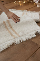 İRYA-Bound Tekli Banyo Paspası %100 Pamuk 70X120 Cm Beyaz-Paspas-3-fleurdirect.live