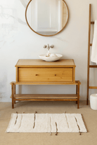 İRYA-Earth Tekli Banyo Paspası %100 Pamuk 60X100 Cm Kahverengi-Paspas-1-fleurdirect.live