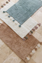 Loli Tekli %100 Pamuk Banyo Paspası 70X120 Cm Ekru