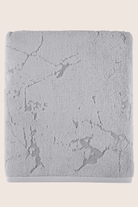 İRYA-Marble %100 Pamuk Jakarlı Büyük Banyo Havlusu 90X150 Cm Gri-Havlu & Havlu Setleri-4-fleurdirect.live