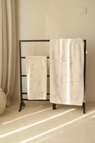 İRYA-Marble %100 Pamuk Jakarlı Büyük Banyo Havlusu 90X150 Cm Krem-Havlu & Havlu Setleri-2-fleurdirect.live