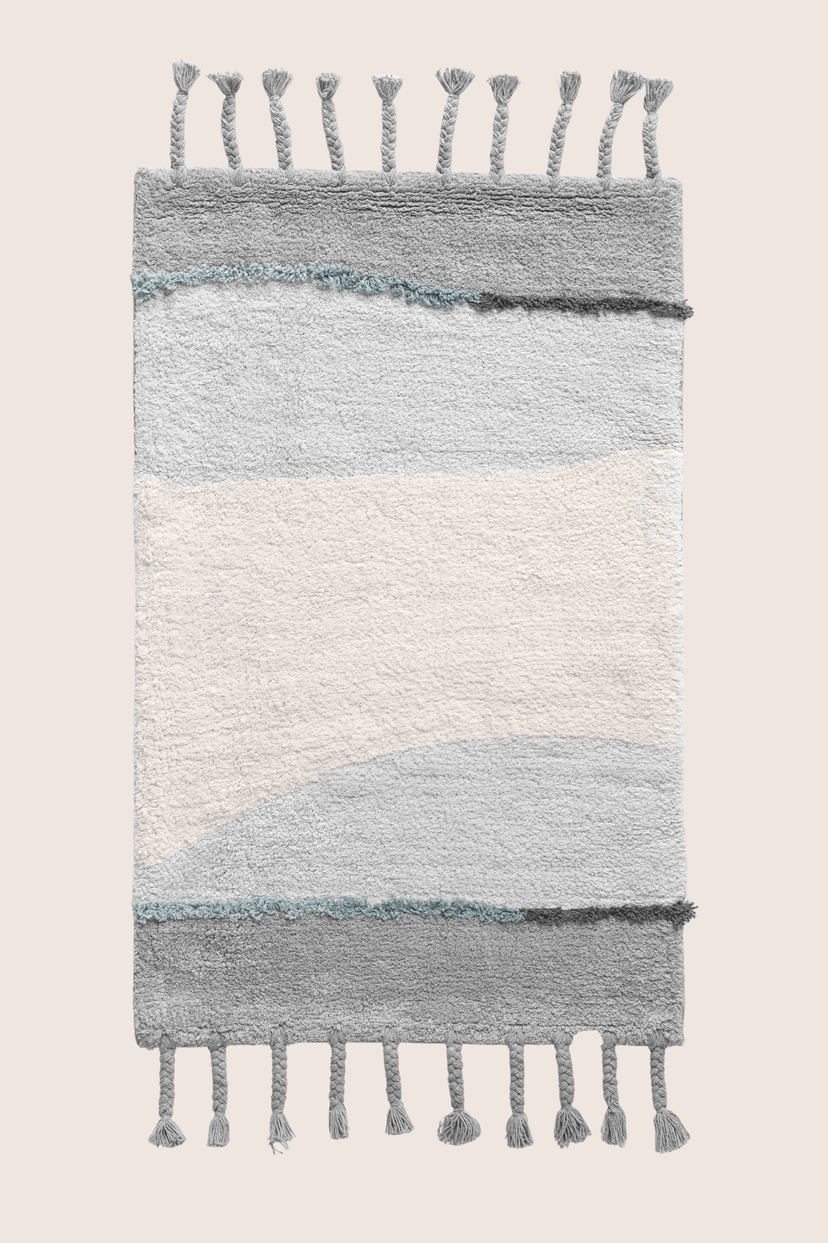 İRYA-Marble Tekli Banyo Paspası %100 Pamuk 50X80 Gri-Paspas-2-fleurdirect.live