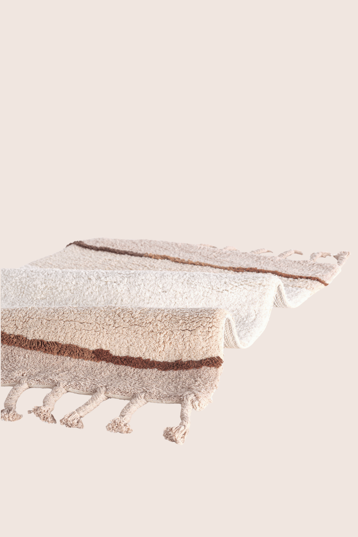 İRYA-Marble Tekli Banyo Paspası %100 Pamuk 50X80 Kahverengi-Paspas-6-fleurdirect.live