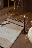 İRYA-Marble Tekli Banyo Paspası %100 Pamuk 60X100 Kahverengi-Paspas-3-fleurdirect.live