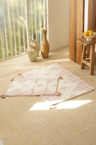 İRYA-Mistic 2’Li Takım Banyo Paspası %100 Pamuk 40X60 + 60X90 Pembe-Banyo Paspası-2-fleurdirect.live