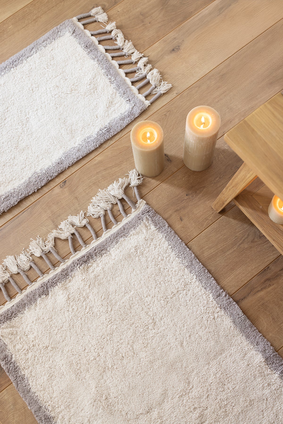 İRYA-Root 2’Li Takım Banyo Paspası Bambu 40X60+60X90 Cm Koyu Gri-Banyo Paspası-2-fleurdirect.live