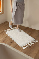İRYA-Root Tekli Banyo Paspası %100 Pamuk 50X80 Cm Buz Mavi-Paspas-2-fleurdirect.live