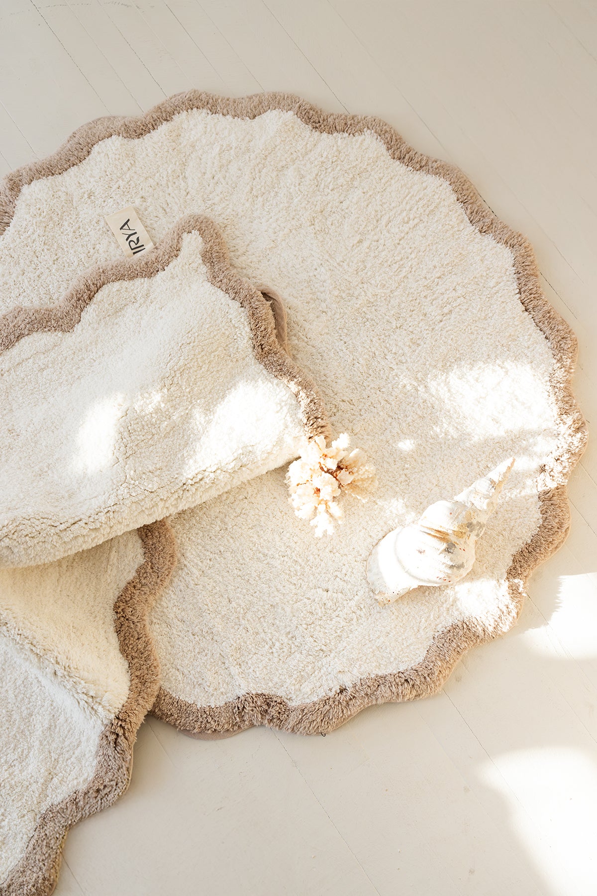 İRYA-Scallop Tekli Banyo Paspası Bambu 60X100 Bej-Paspas-3-fleurdirect.live