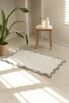 İRYA-Scallop Tekli Banyo Paspası Bambu 60X100 Gri-Paspas-5-fleurdirect.live
