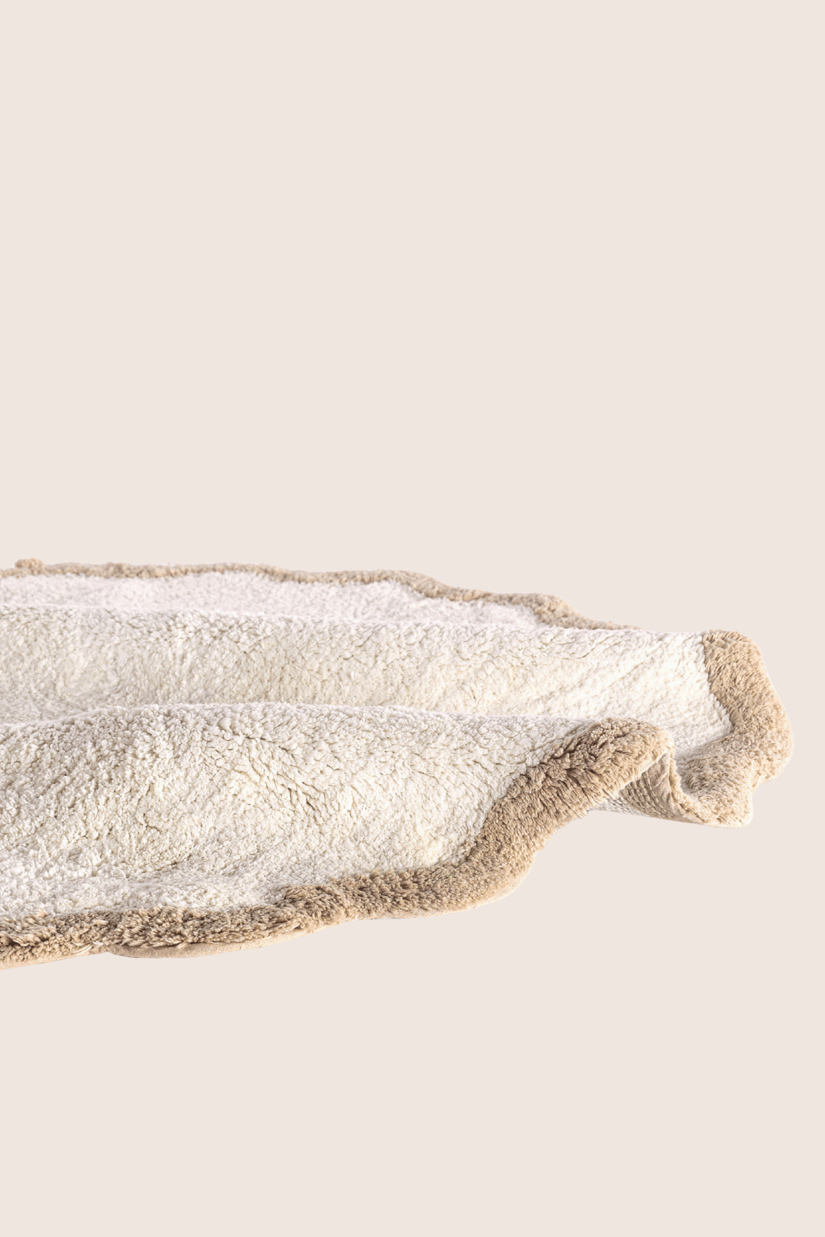 İRYA-Scallop Yuvarlak Banyo Paspası Bambu 90X90 Bej-Paspas-7-fleurdirect.live