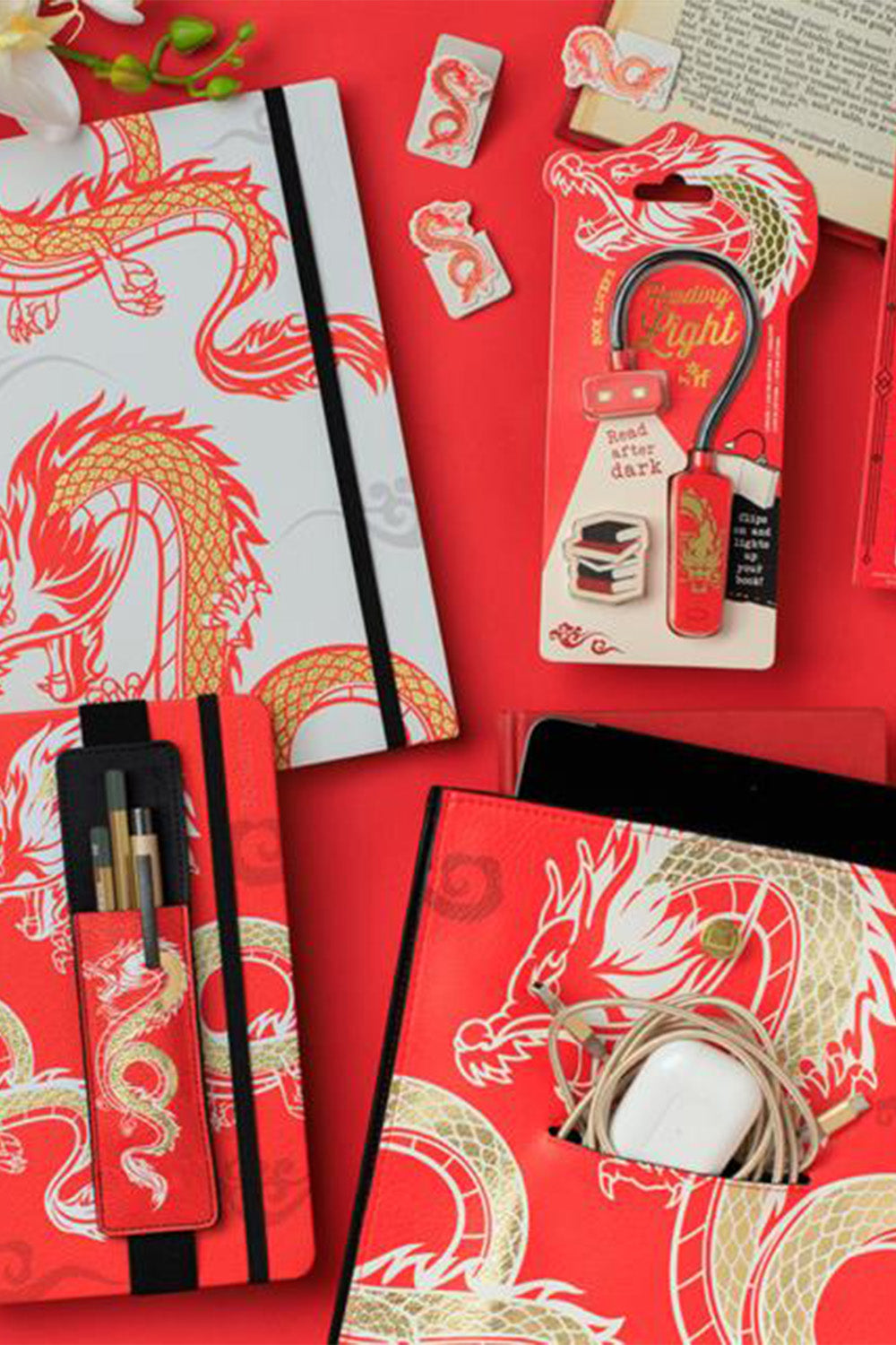 If-Bookaroo Books & Stuff Pouch Kitap&Defter Kılıfı Warrior Dragon-Defter-4-fleurdirect.live