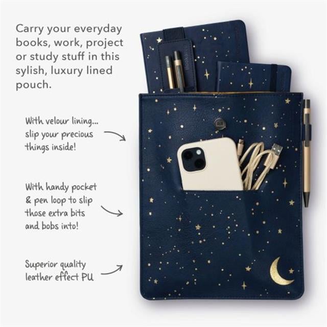 If-If Bookaroo Books & Stuff Pouch Kitap&Defter Kılıfı Moon & Stars-Defter-2-fleurdirect.live