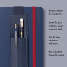 If-İf Bookaroo Pen Pouch Defter üstü Kalemlik Navy Lacivert-Kitap Ayracı-4-fleurdirect.live