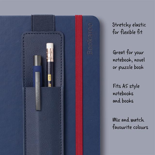 If-İf Bookaroo Pen Pouch Defter üstü Kalemlik Navy Lacivert-Kitap Ayracı-4-fleurdirect.live