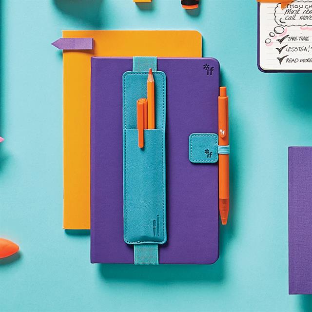 If-İf Bookaroo Pen Pouch Defter üstü Kalemlik Turquoise Turkuaz-Kitap Ayracı-5-fleurdirect.live