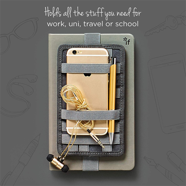 If-İf Bookaroo Pen Pouch Notebook Tidy Defter üstü Düzenleyici Charcoal Gri-Kitap Ayracı-2-fleurdirect.live