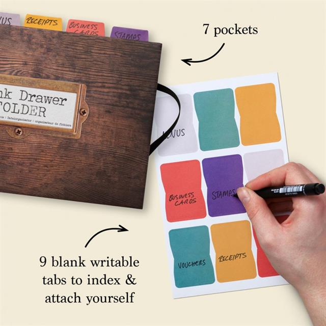 If-If Journals For Life Junk Drawer Folder Efemera Dosyası-Çizgili-3-fleurdirect.live