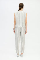 İkikız-Lacivert Çizgili Slouchy Pantolon-Pantolon-3-fleurdirect.live
