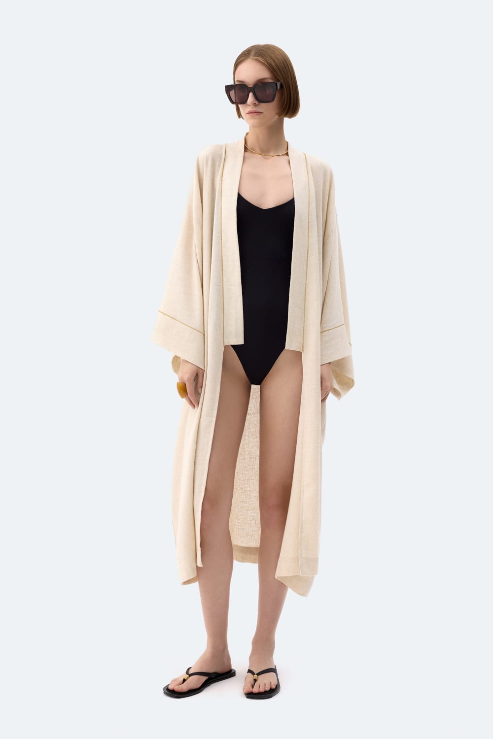İkikız-Natürel Keten Kimono-Kimono-2-fleurdirect.live