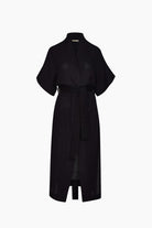 İkikız-Siyah Keten Kimono-Kimono-4-fleurdirect.live
