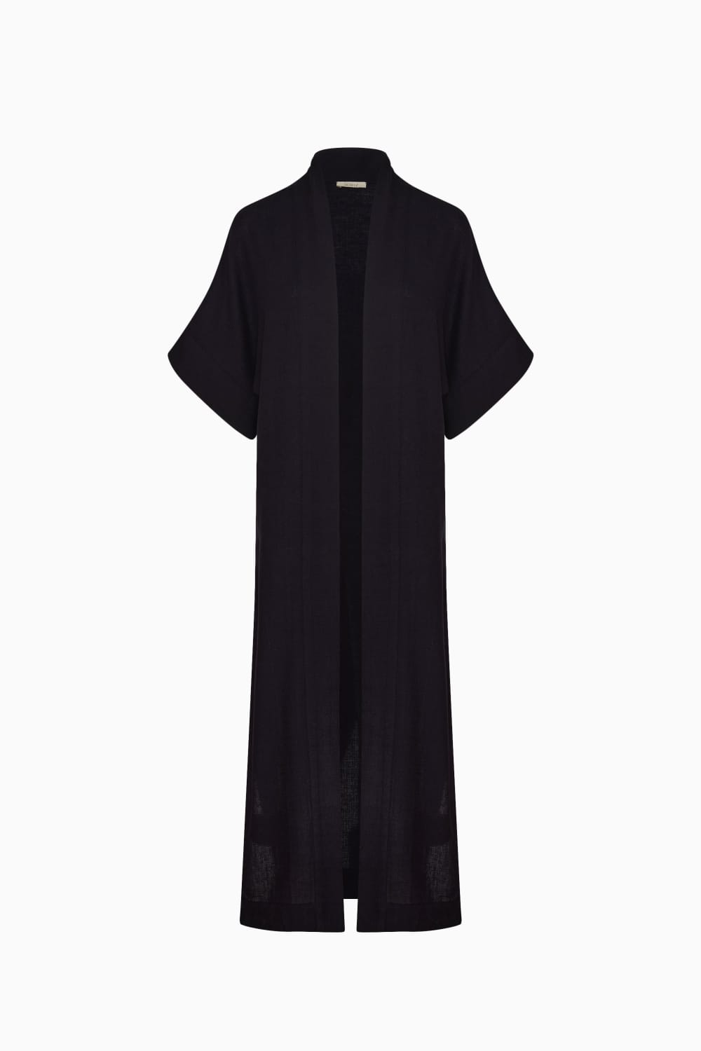 İkikız-Siyah Keten Kimono-Kimono-5-fleurdirect.live