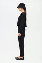İkikız-Siyah Slouchy Pantolon-Pantolon-3-fleurdirect.live