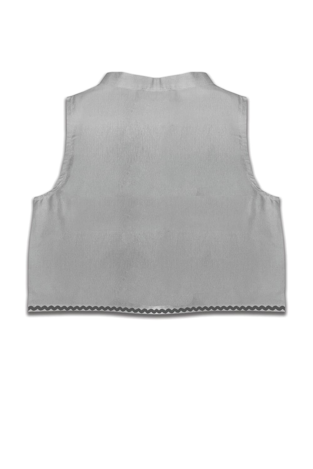 In D'Tales-Keten Bağlamalı Gri Crop Top-Crop Top-2-fleurdirect.live