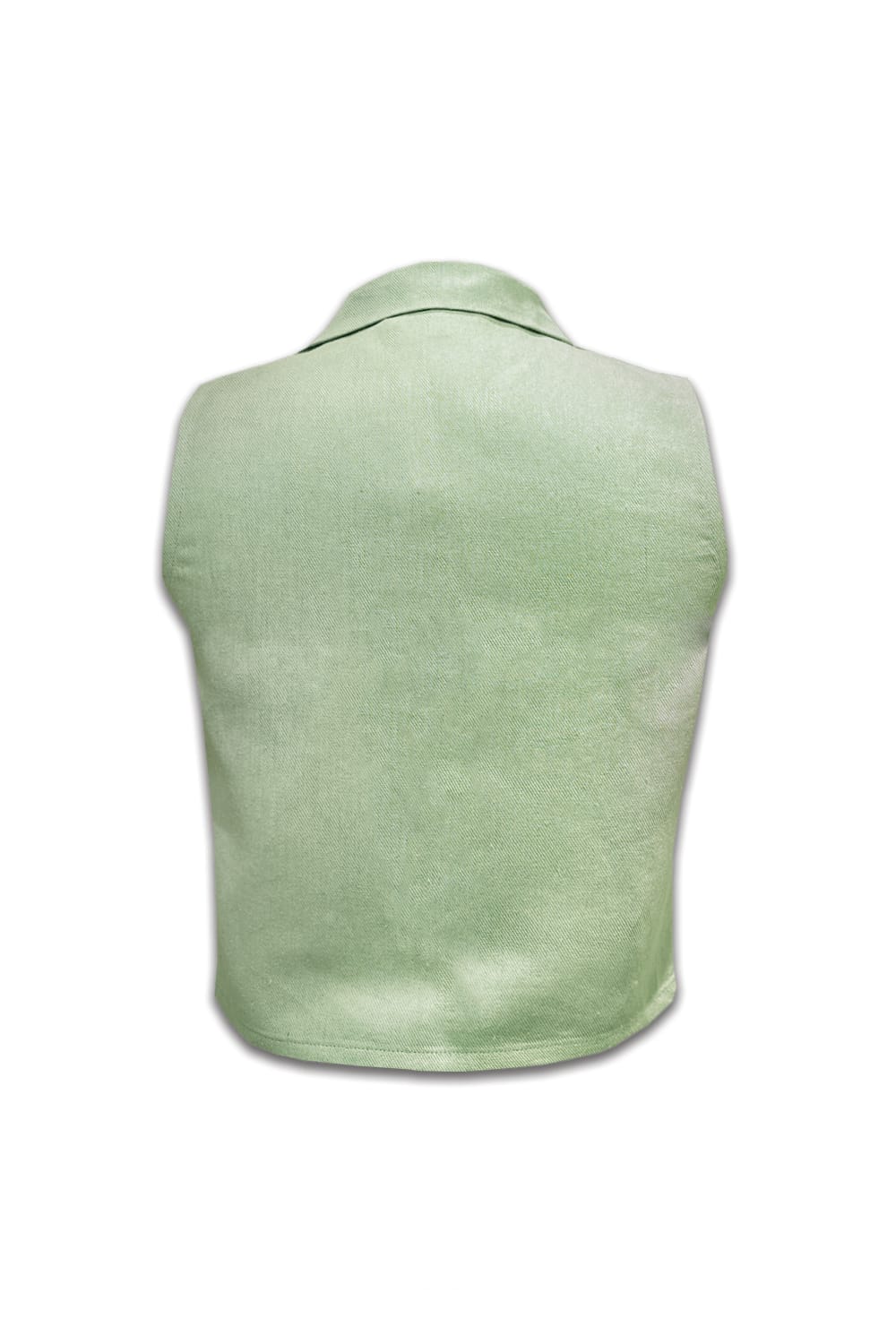 In D'Tales-Keten Soft Yeşil Crop Bluz-Bluz-2-fleurdirect.live