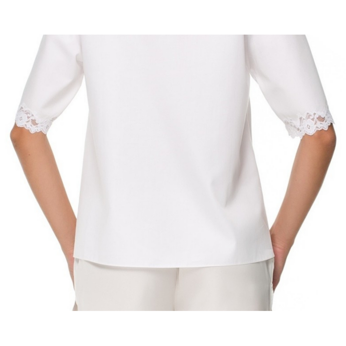 İpek Kıramer-Barbie Cotton Bed Jacket White-Pyjamas-3-fleurdirect.live