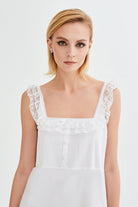 İpek Kıramer-Neferti Cotton Chemise White-Gecelik-1-fleurdirect.live