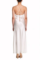 İpek Kıramer-Soprano Silk Long Chemise Ecru-Gecelik-3-fleurdirect.live