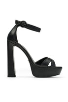 Cross Deri 14 Cm Platform Topuklu Ayakkabı
