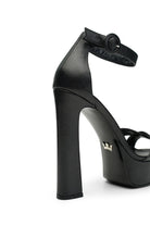 Cross Deri 14 Cm Platform Topuklu Ayakkabı