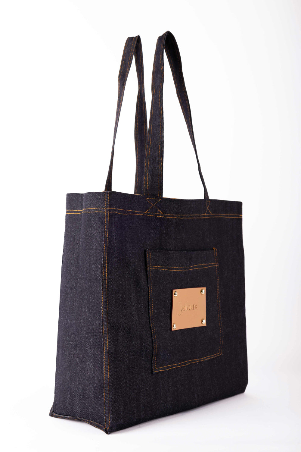 Jeloux-Denim Dark Blue Kot Omuz Çantası 54cm X 46cm X 15cm-Omuz Çantası-2-fleurdirect.live